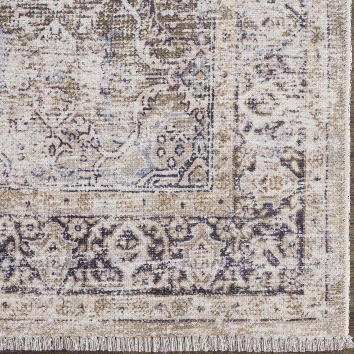 Hauteloom Hauteloom Olive Holi - 2304 Washable Area Rug - Low Pile Polyester