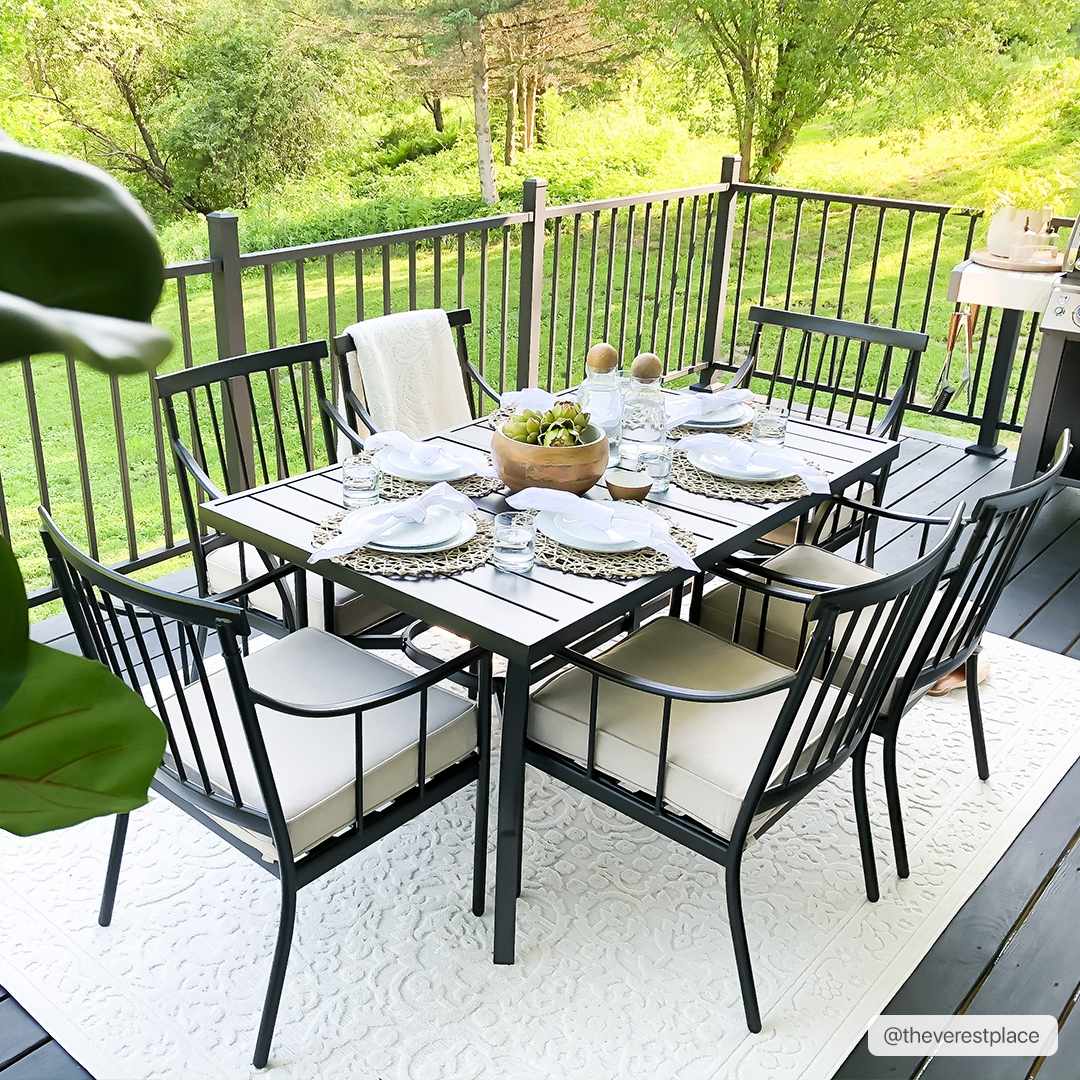 Hauteloom Innaloo Outdoor Rug - Charcoal & Beige Polypropylene - Hauteloom