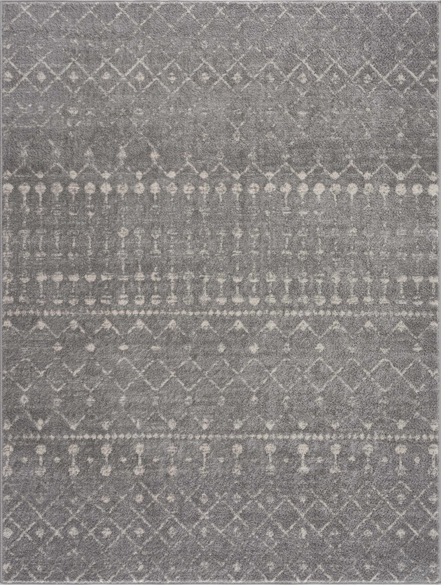 Hauteloom Tigrican Light Gray Area Rug - Machine Woven Polypropylene Low Pile
