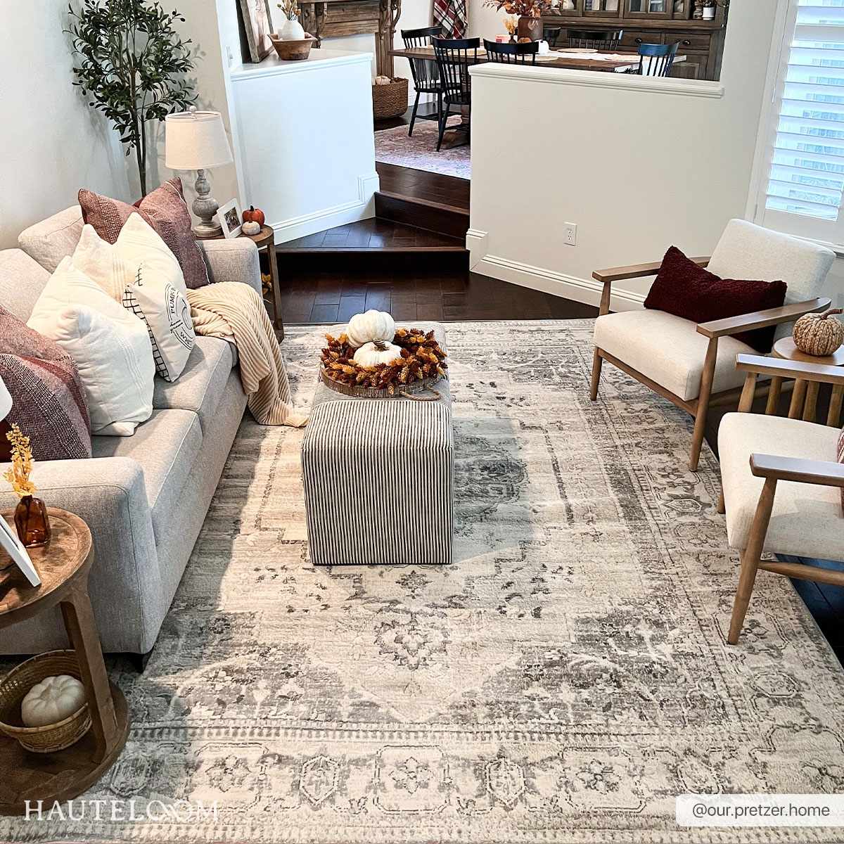 Hauteloom Tigried Ivory & Gray Area Rug - Medium Pile Polypropylene 2315