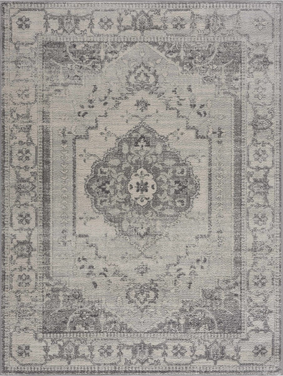 Hauteloom Tigried Ivory & Gray Area Rug - Medium Pile Polypropylene 2315
