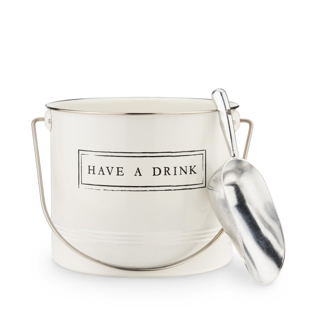 Twine Living "Have A Drink" Ice Bucket and Scoop - lily & onyx