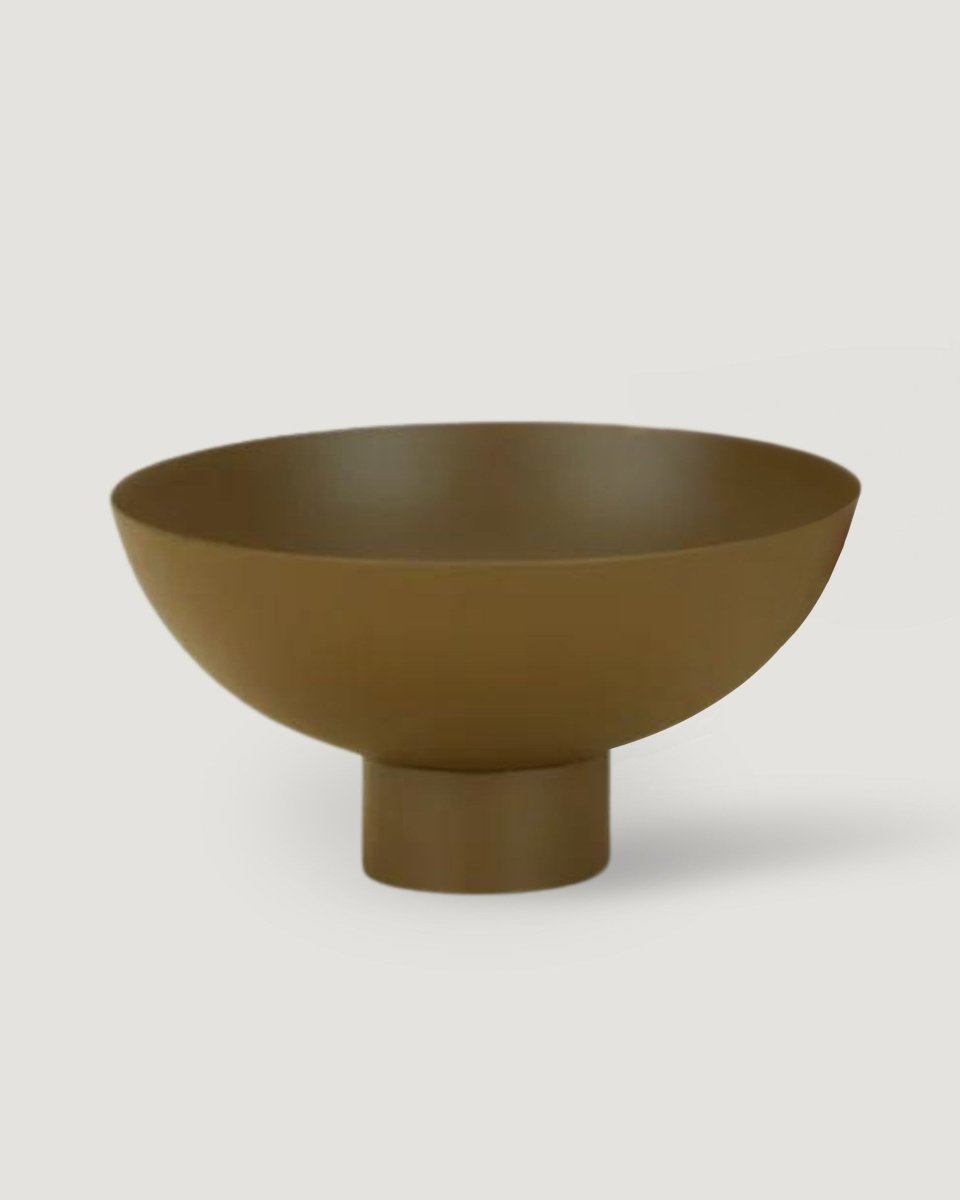 Afloral Hawkins Stainless Steel Compote Bowl in Olive Green - 8