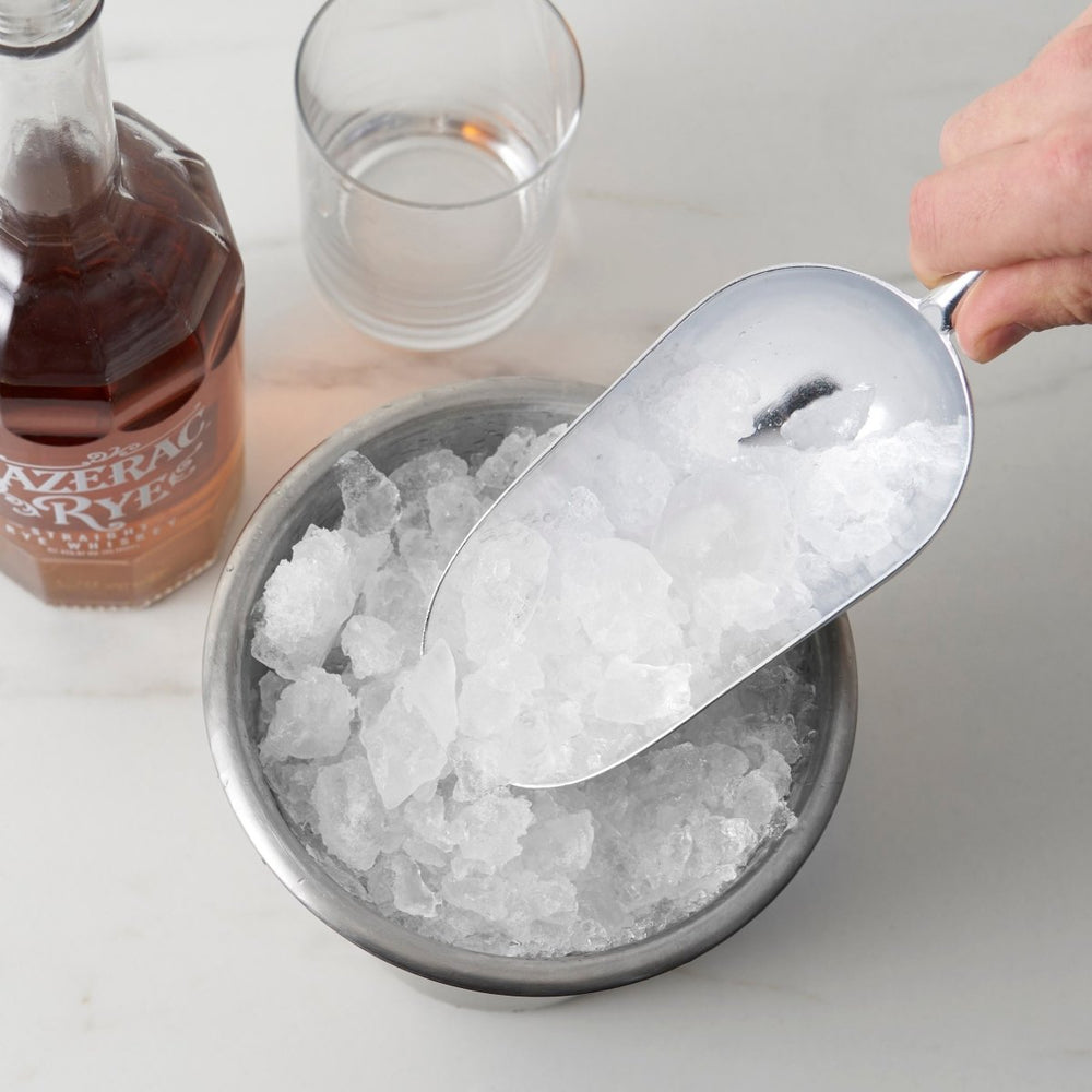 True Heavy Duty 6 oz Aluminum Ice Scoop with Loop Handle - lily & onyx
