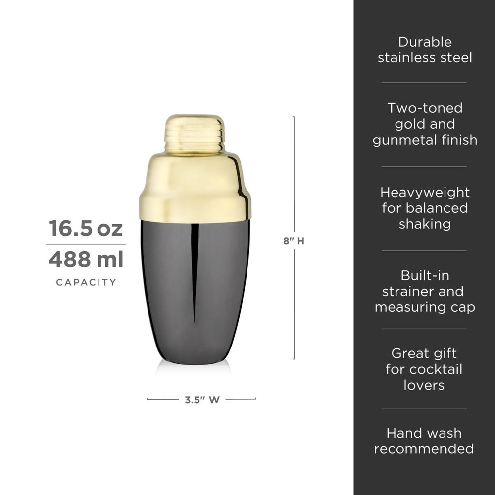 
                      
                        Viski Heavyweight Cocktail Shaker, Black & Gold - lily & onyx
                      
                    