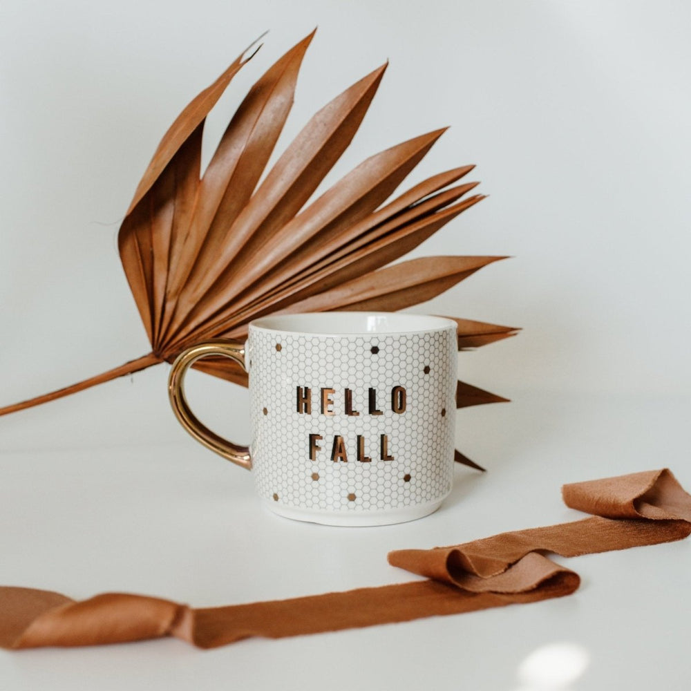 Sweet Water Decor Hello Fall 17oz. Tile Coffee Mug - lily & onyx