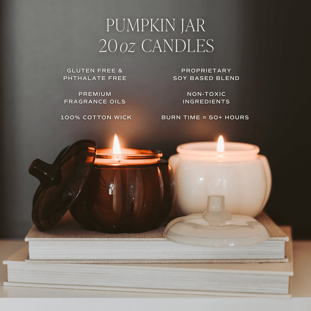 
                      
                        Sweet Water Decor Hello Fall Soy Candle - Amber Glass Pumpkin Jar - 20 oz - lily & onyx
                      
                    