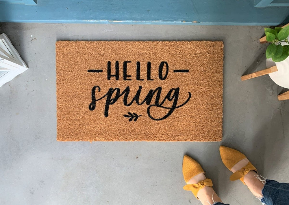 
                      
                        Nickel Designs Custom Doormats Hello Spring Outdoor Doormat - lily & onyx
                      
                    