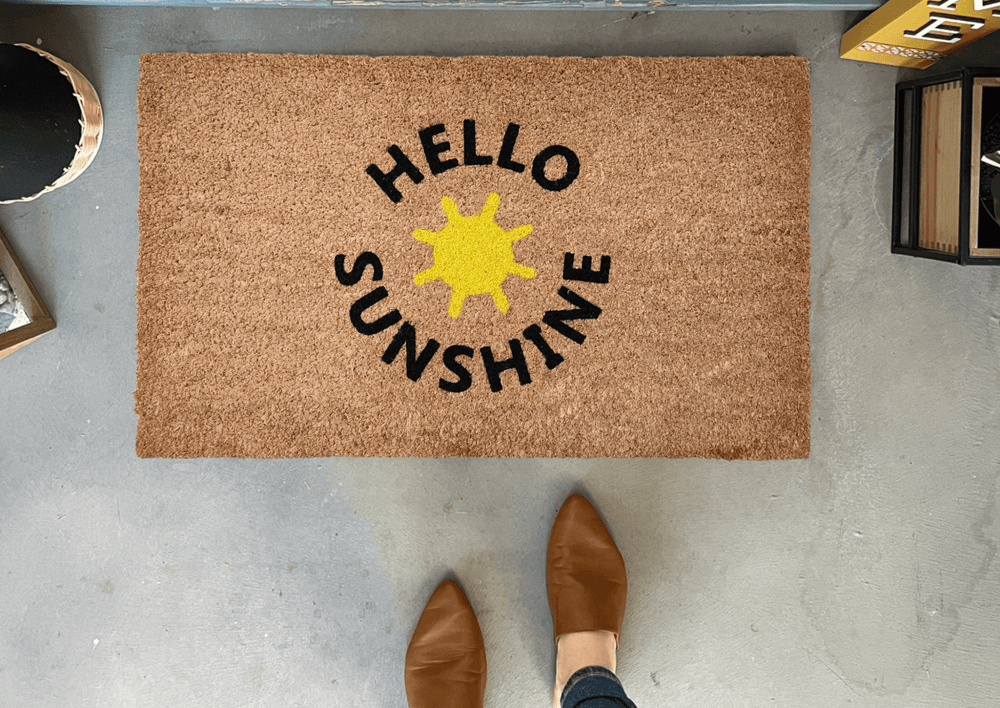 Nickel Designs Custom Doormats Hello Sunshine Summer Doormat - lily & onyx