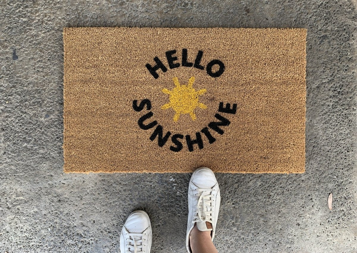 Nickel Designs Custom Doormats Hello Sunshine Summer Doormat - lily & onyx