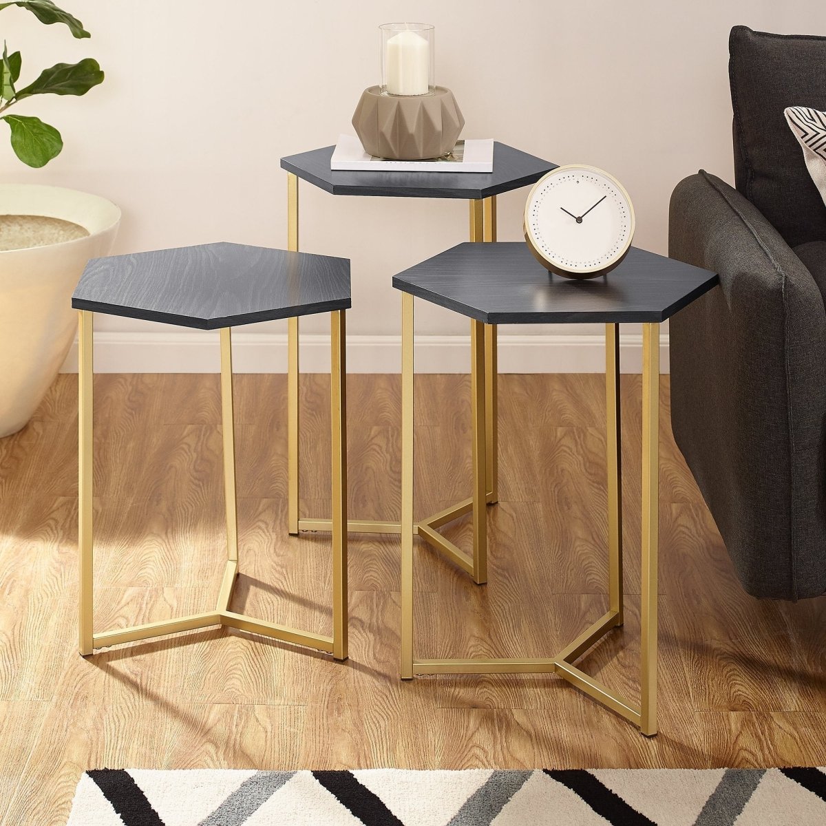 Walker Edison Hex Nesting Tables - lily & onyx