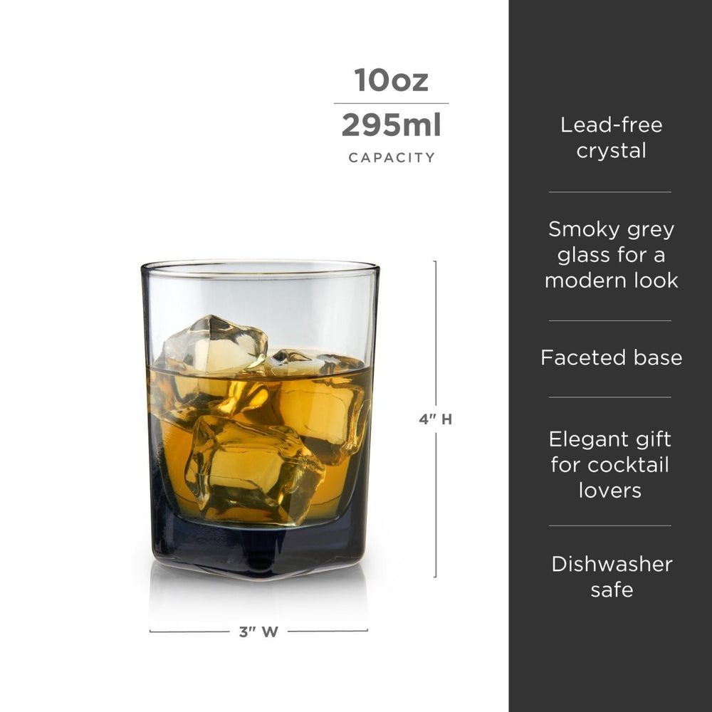 
                      
                        Viski Hexagonal Crystal Double Old Fashioned Glasses in Smoke, Set of 2 - lily & onyx
                      
                    