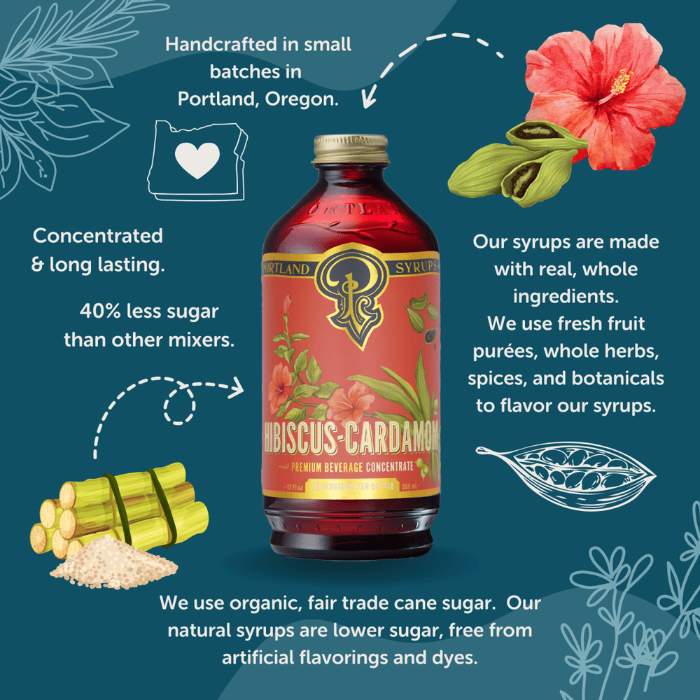 
                      
                        Portland Syrups Hibiscus Cardamom Syrup, 2 Pack - lily & onyx
                      
                    