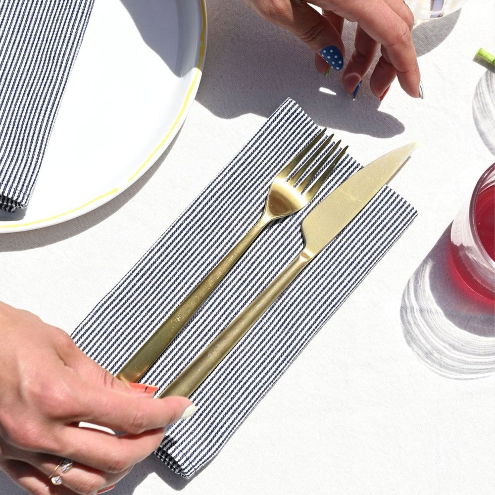 ATELIER SAUCIER Hickory Stripe Napkins | Set of 4 - lily & onyx
