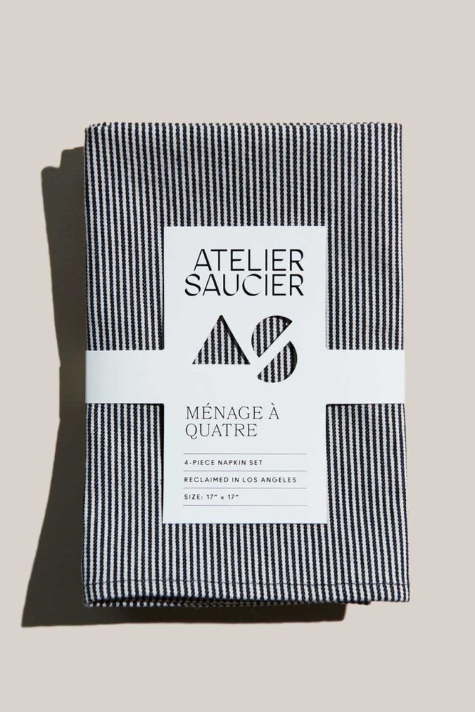 
                      
                        ATELIER SAUCIER Hickory Stripe Napkins | Set of 4 - lily & onyx
                      
                    