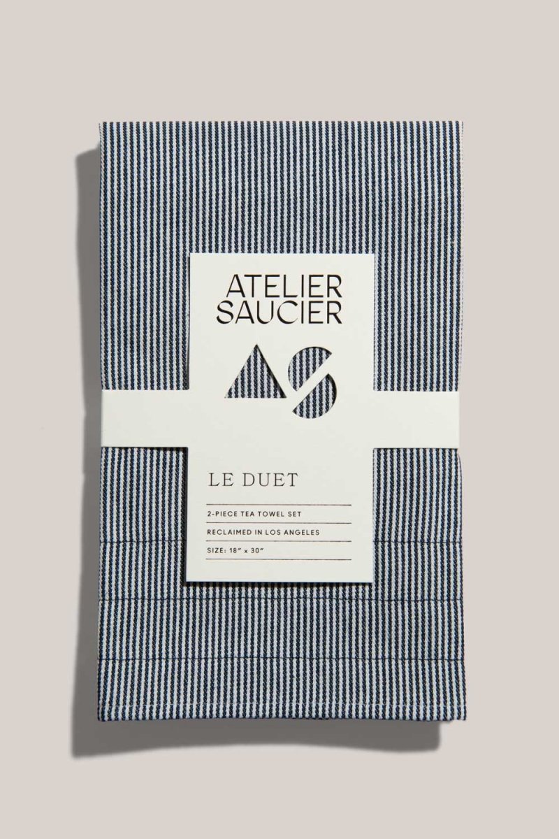 ATELIER SAUCIER Hickory Stripe Tea Towels | Set of 2 - lily & onyx