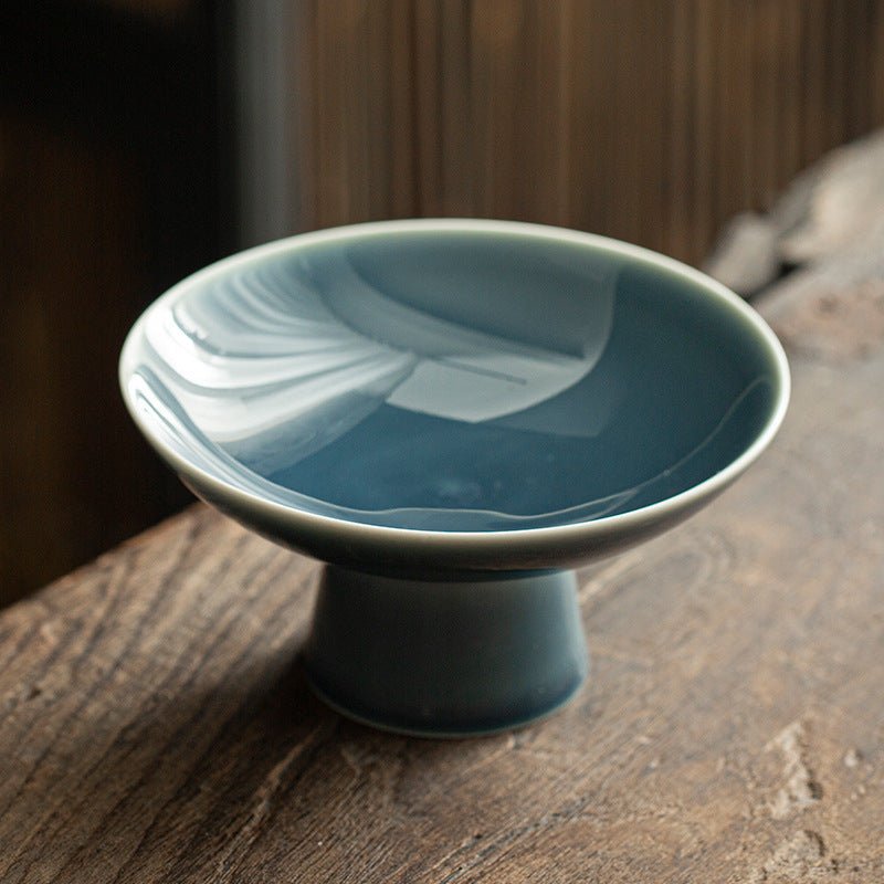 CHOP SUEY CLUB High Foot Snack Plate Haze Blue - lily & onyx