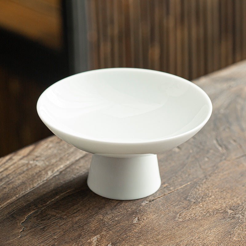 CHOP SUEY CLUB High Foot Snack Plate Suet White - lily & onyx