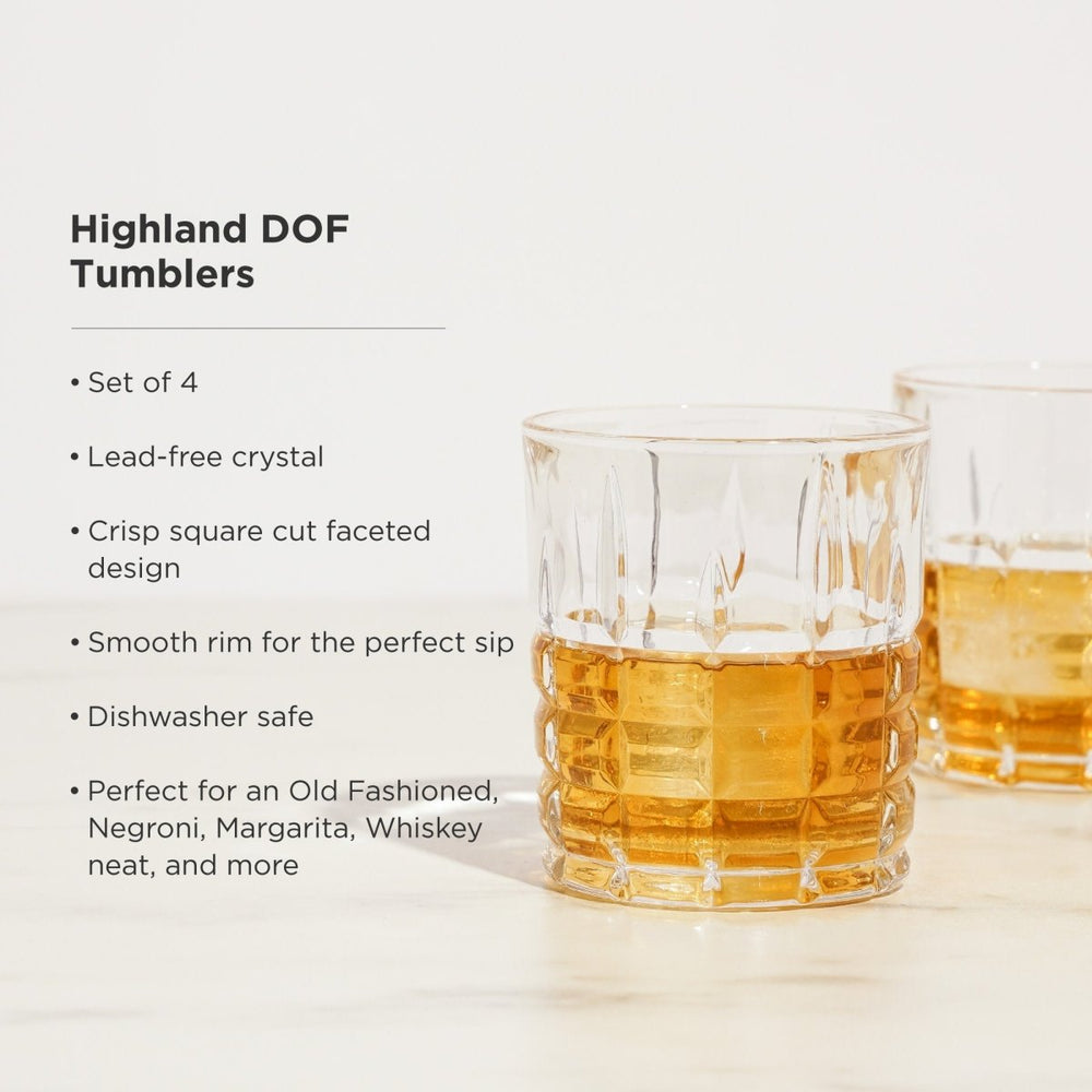 
                      
                        Viski Highland Crystal DOF Tumblers, Set of 4 - lily & onyx
                      
                    