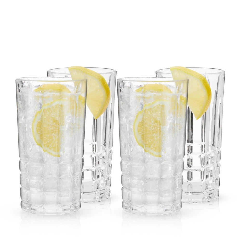 
                      
                        Viski Highland Crystal Highball Glasses, Set of 4
                      
                    