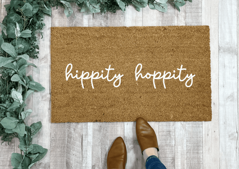 Nickel Designs Custom Doormats Hippity Hoppity Easter Doormat - lily & onyx