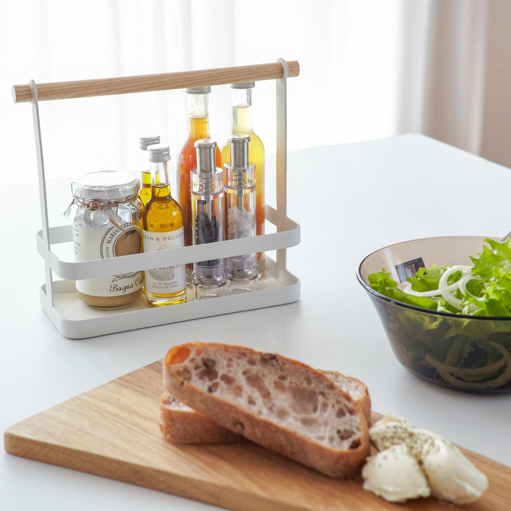 
                      
                        Tabletop Storage Caddy with Wood Handle
                      
                    