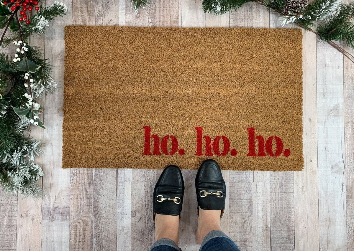 Nickel Designs Custom Doormats ho. ho. ho. Holiday Outdoor Doormat
