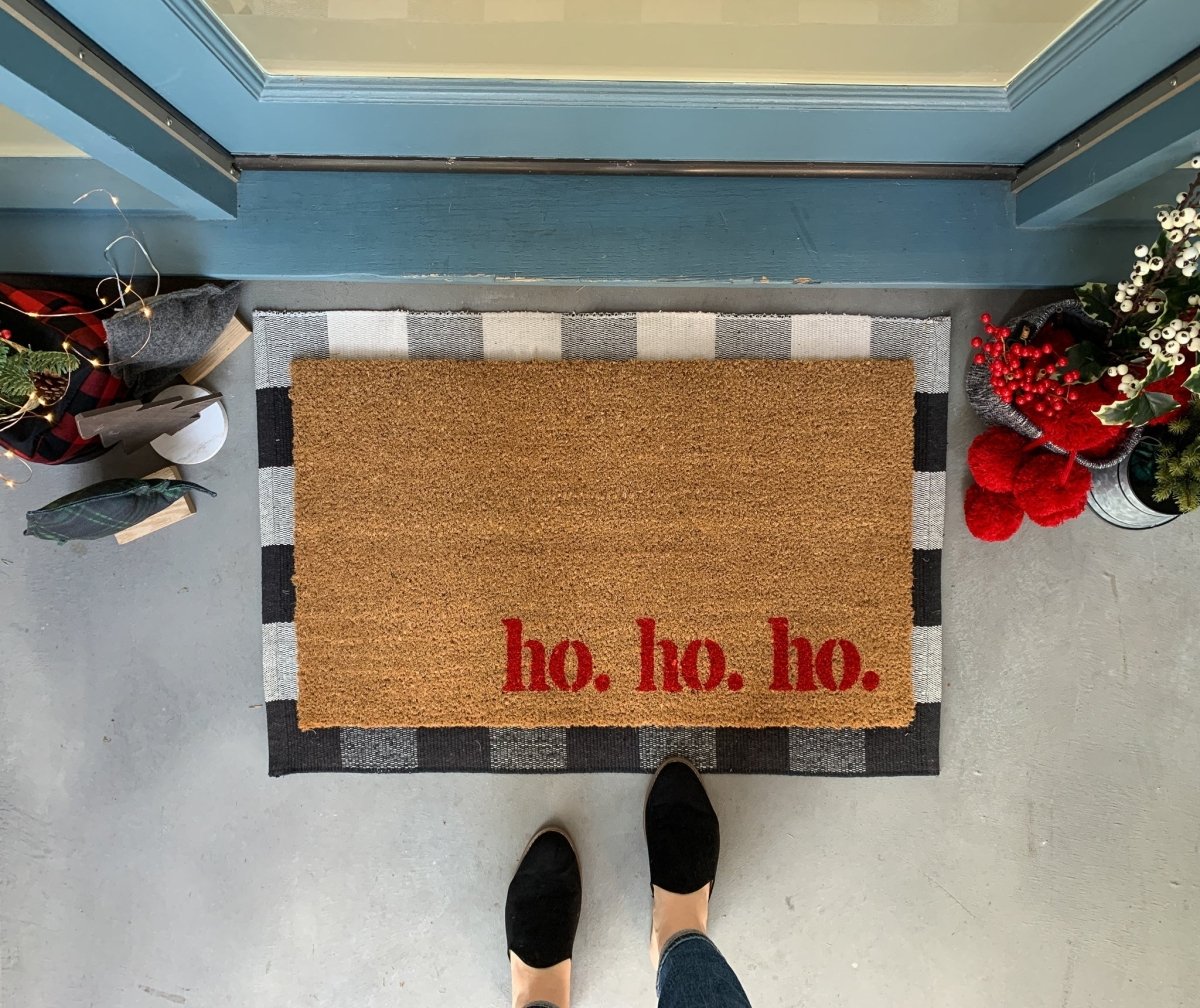 Nickel Designs Custom Doormats ho. ho. ho. Holiday Outdoor Doormat