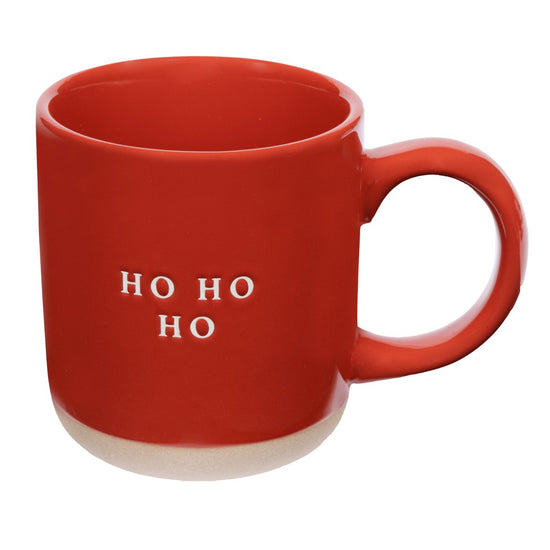 Sweet Water Decor Ho Ho Ho Red Stoneware Coffee Mug, 14oz - lily & onyx