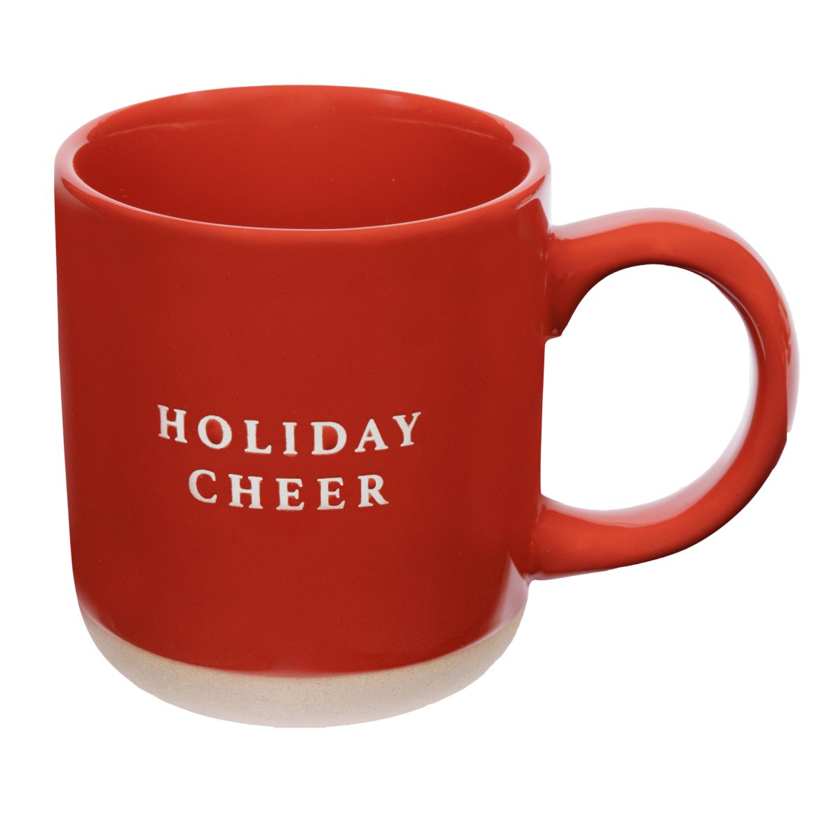 Sweet Water Decor Holiday Cheer Red Stoneware Coffee Mug, 14oz - lily & onyx