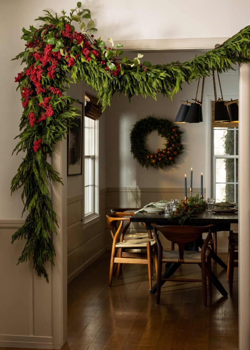 Afloral Holiday Red Artificial Berries Pick - 18" - lily & onyx