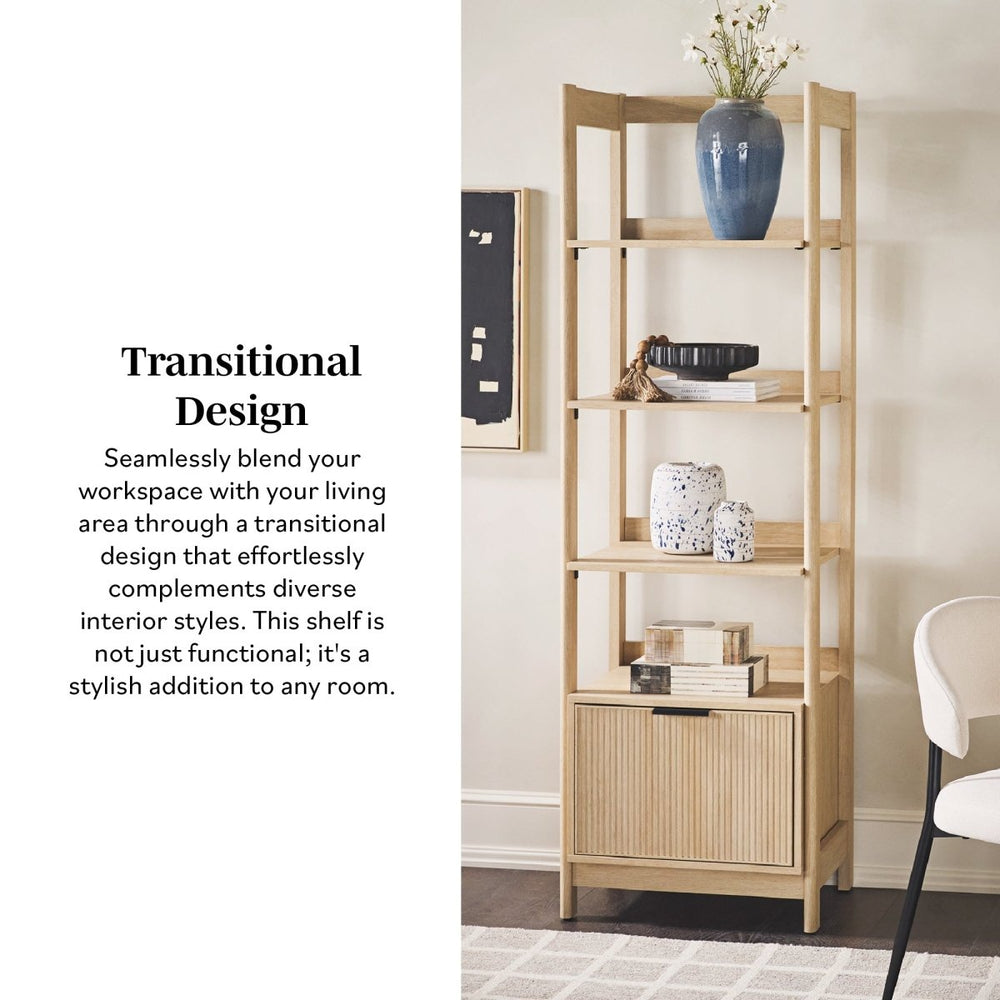 
                      
                        Walker Edison Holmes Modern Scandinavian Reeded Bookshelf - lily & onyx
                      
                    