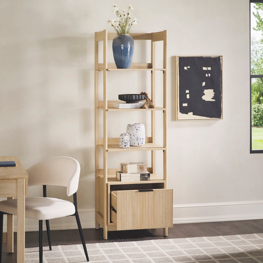 
                      
                        Walker Edison Holmes Modern Scandinavian Reeded Bookshelf - lily & onyx
                      
                    