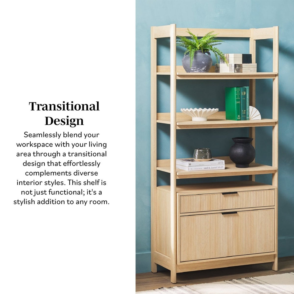 
                      
                        Walker Edison Holmes Modern Scandinavian Reeded Wide Bookshelf - lily & onyx
                      
                    