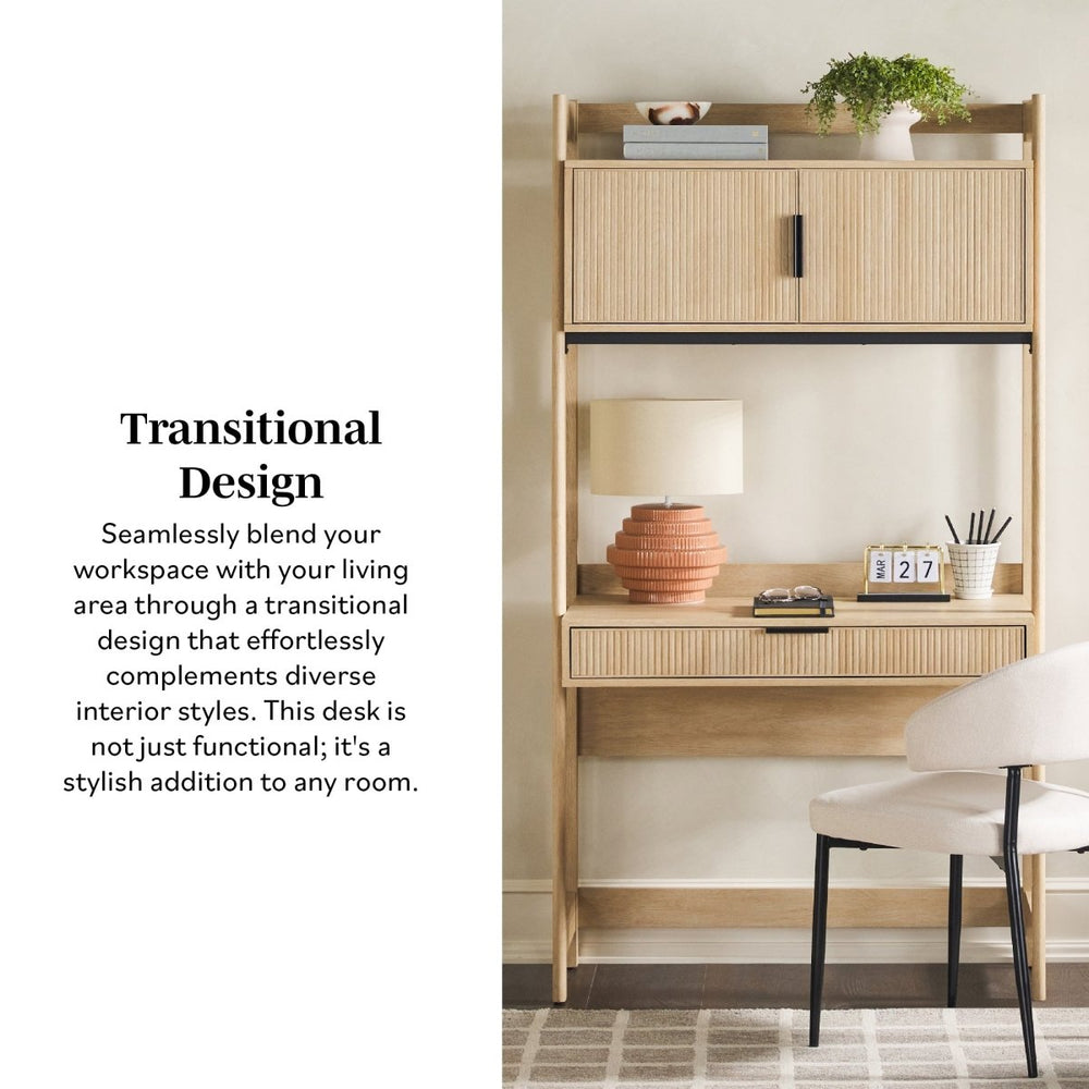
                      
                        Walker Edison Holmes Modern Scandinavian Reeded Writing Desk with USB - lily & onyx
                      
                    