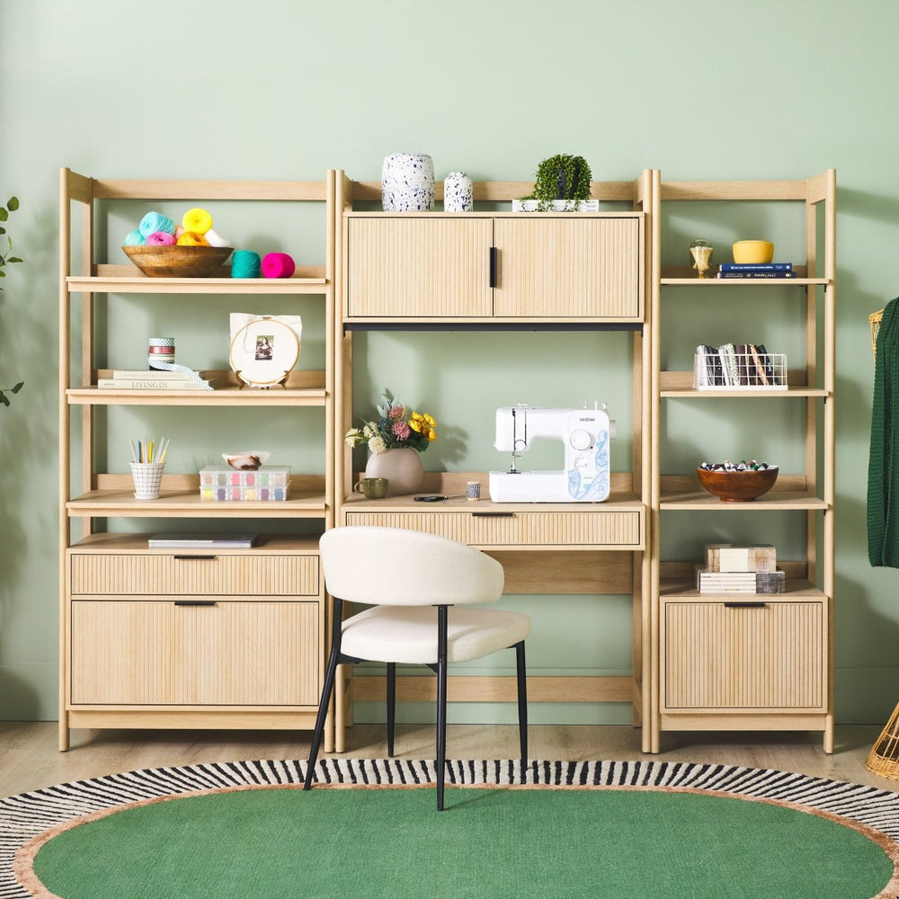
                      
                        Walker Edison Holmes Modern Scandinavian Reeded Writing Desk with USB - lily & onyx
                      
                    