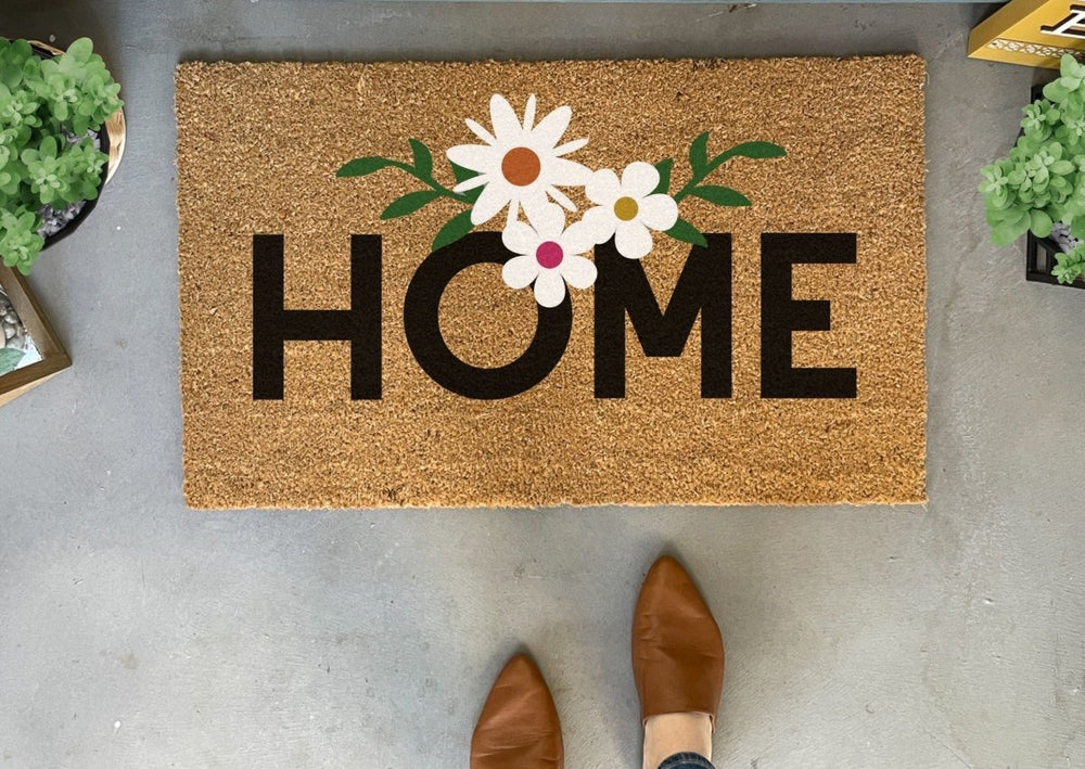 Nickel Designs Custom Doormats Home Daisy Floral Doormat - lily & onyx