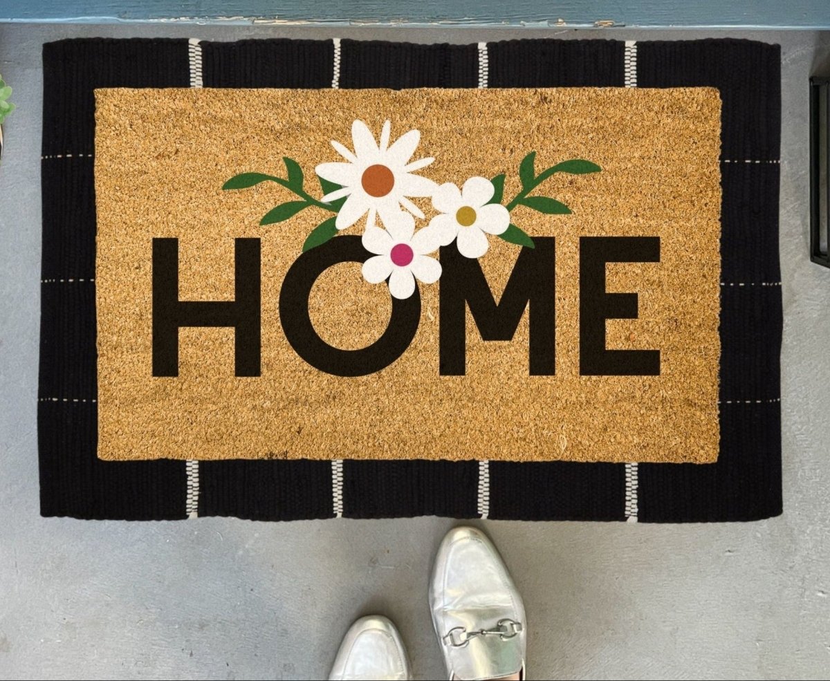 Nickel Designs Custom Doormats Home Daisy Floral Doormat - lily & onyx