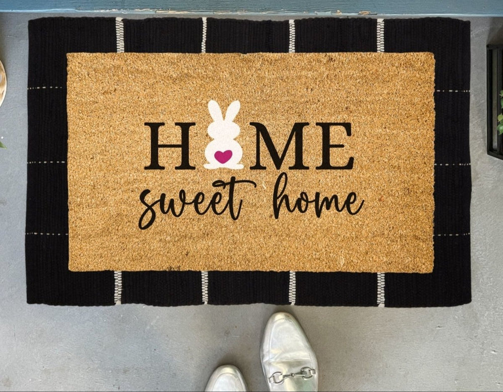 
                      
                        Nickel Designs Custom Doormats Home Sweet Home Easter Bunny Doormat - lily & onyx
                      
                    