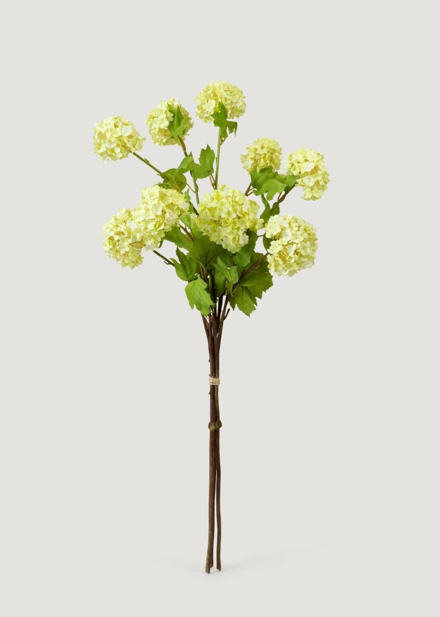 Afloral Honeydew Green Snowball Fake Flower Bundle - 31" - lily & onyx
