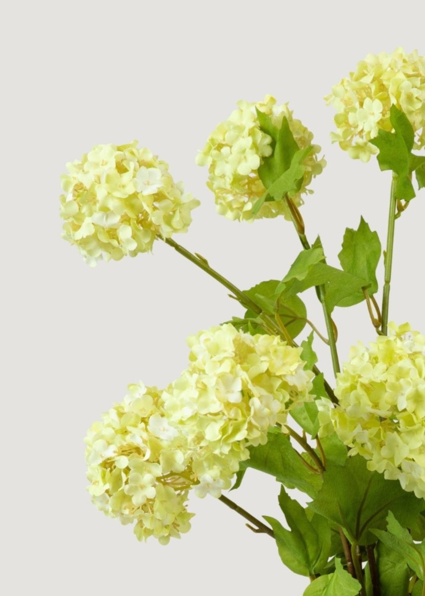 Afloral Honeydew Green Snowball Fake Flower Bundle - 31" - lily & onyx