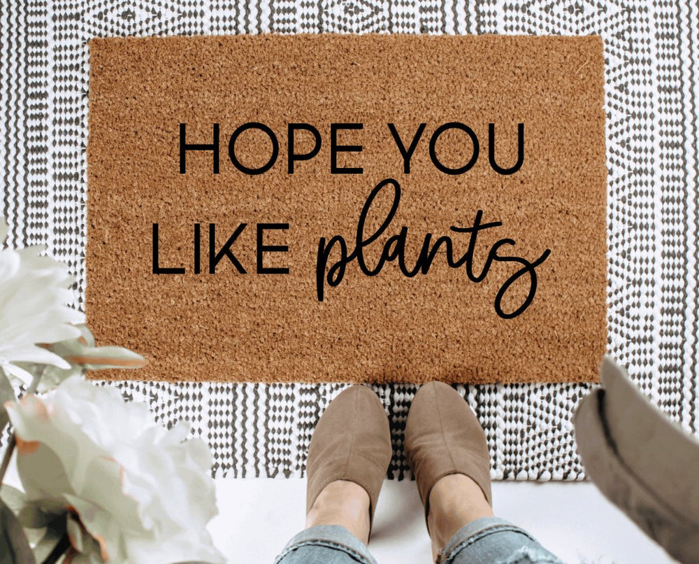 The Doormat Co. Hope You Like Plants Doormat - lily & onyx