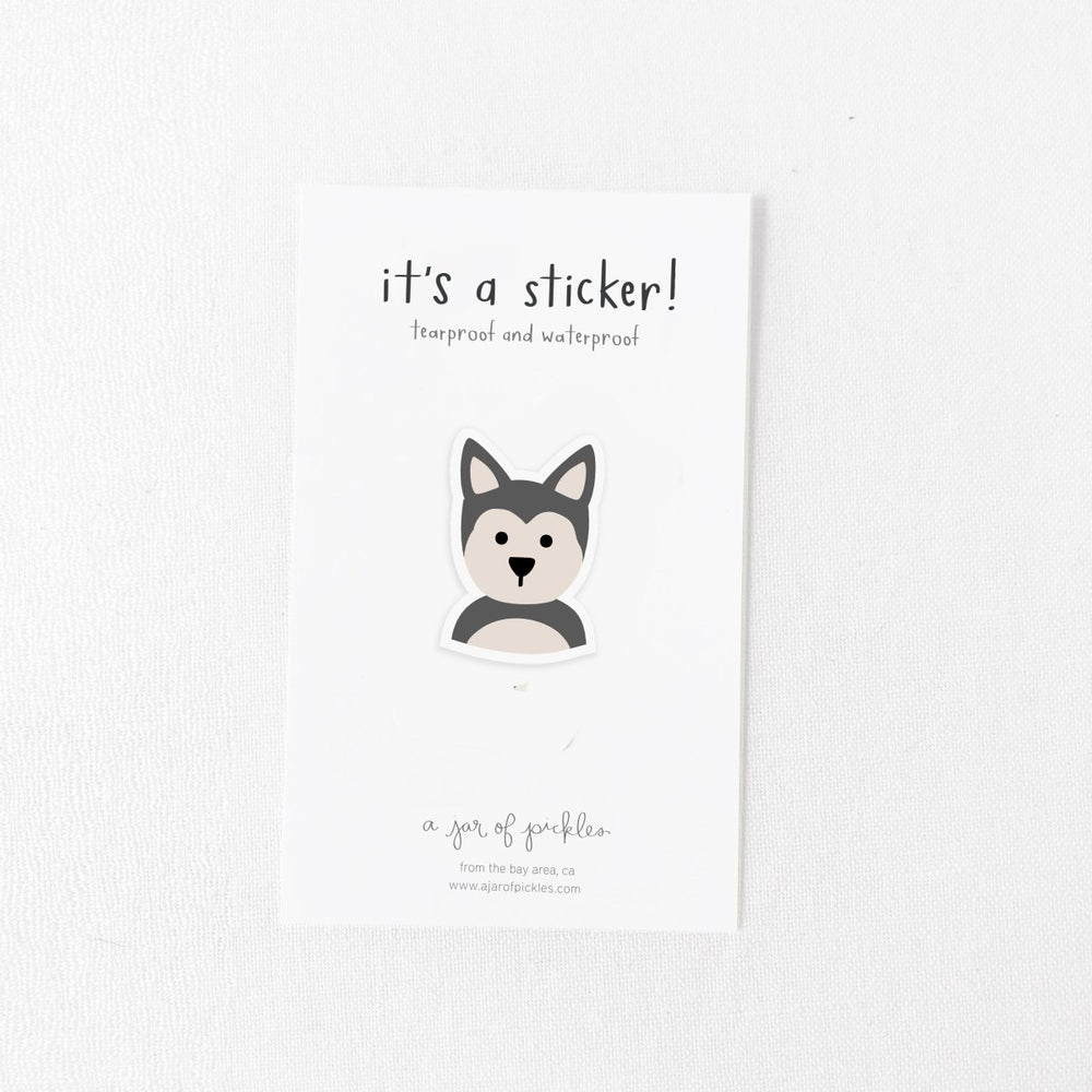 A Jar of Pickles Husky Dog Vinyl Sticker - lily & onyx