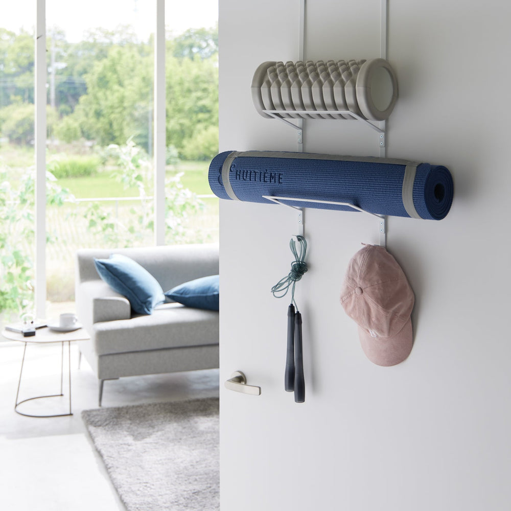 Over-the-Door Fitness Equipment Hanger