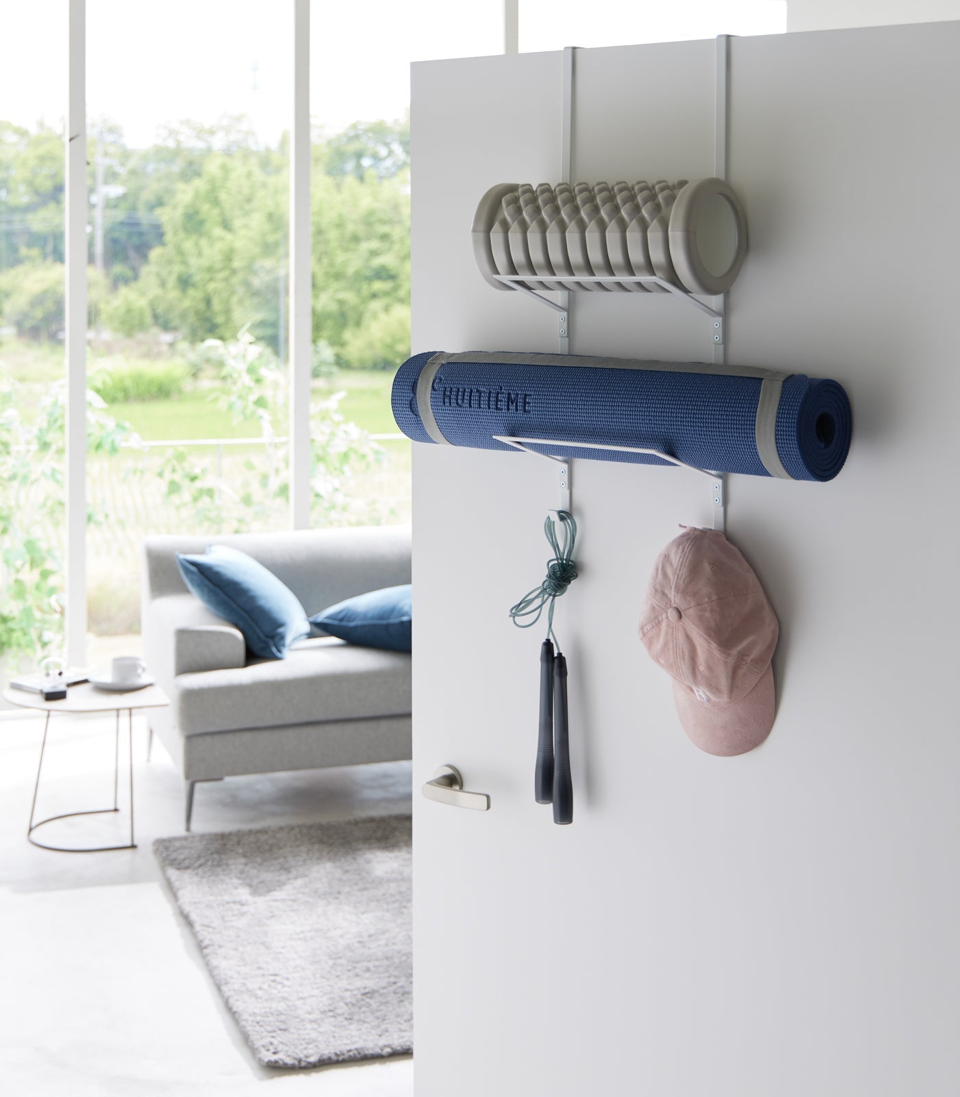 Over-the-Door Fitness Equipment Hanger