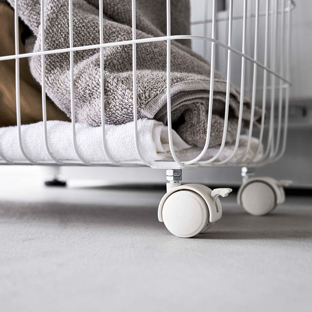 
                      
                        Rolling Wire Laundry Basket, 14.8" H
                      
                    