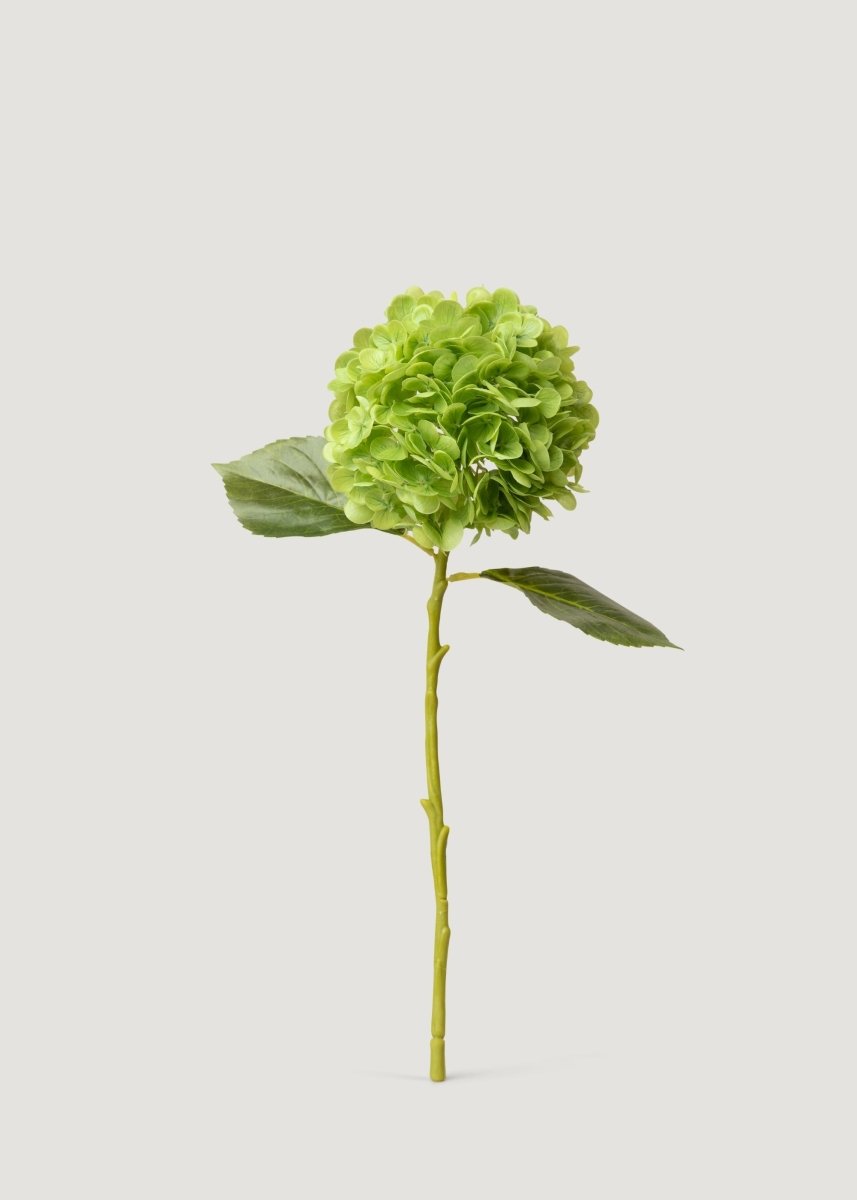 Afloral Hydrangea Real Touch Fake Flower in Green - 18.5" - lily & onyx