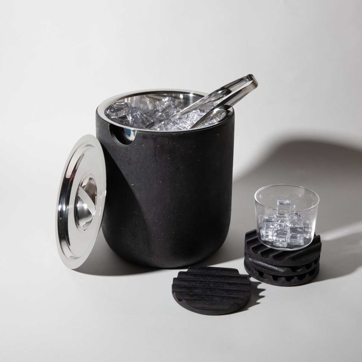 Pretti.Cool Ice Bucket | Black Terrazzo - lily & onyx