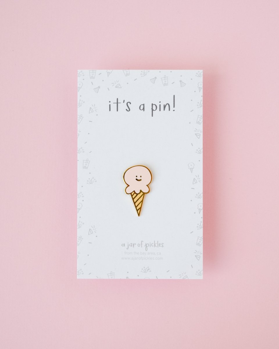 A Jar of Pickles Ice Cream Pin - lily & onyx