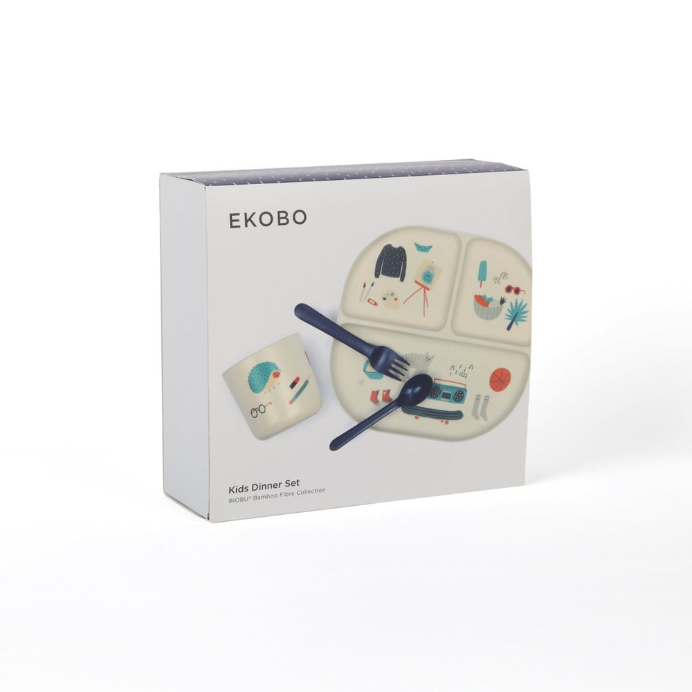 
                      
                        EKOBO Illustrated Bamboo Kid Dinner Set - Royal Blue - lily & onyx
                      
                    